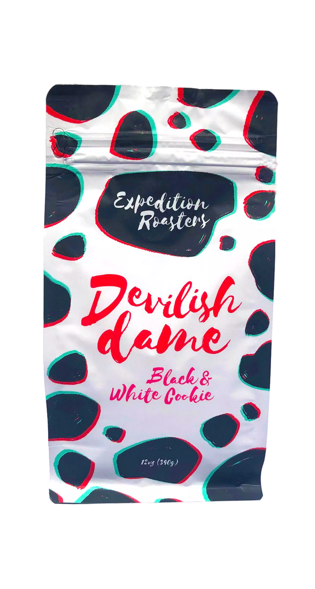 Devilish Dame Black and White Cookie Front